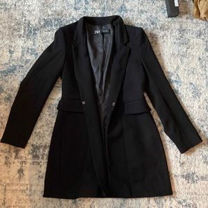 NWOT Zara midi blazer coat